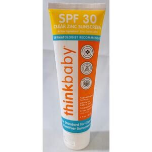 NEW! Think Thinkbaby SPF 30 CLEAR Zinc Sunscreen 3 fl oz 89 ml